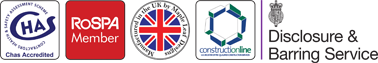 Maple Leaf Designs:
CHAS Accredited
RoSPA Member
Manufactured in the UK
ConstructionOnline
Disclosure & Barring Service