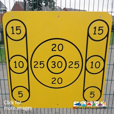 The Small HDPE Ball Target is a wall-mounted panel, engraved to provide a multi-use games target. This is ideal for breaktime games, as well as PE lessons. The HDPE Ball Target promotes imaginative play and can also encourage teambuilding, as groups of children can work together to create unique games to play.