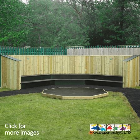 Looking for a dedicated space for storytelling, small performances and outdoor lessons? Take a look at our Two Tier Amphitheatre! This item can be manufactured in various different sizes and configurations to suit your space, provided with 1m wide seats for the whole class. The Amphitheatre pictured is our 3.25m x 2.025m with 1m wide Hexadeck Seating option. The Octagonal Stage is available in various sizes, depending on your requirements. The Two Tier Amphitheatre not only provides children with a space to socialise in during breaktimes and lunchtime, it also acts as an ideal space for teaching outdoors. Due to the design, this Stage is very aesthetically pleasing and creates an eye-catching focal point in the playground. Imaginative play and creativity can be promoted with the use of the Two Tier Amphitheatre, acting as a dedicated space to perform plays, musicals, dance routines and drama performances in front of their peers and teachers.