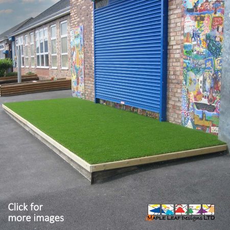 Add a splash of colour to the playground, or reduce slippiness with Artificial Grass.