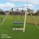 This Birds Nest Swing swing is available with either a complete metal frame, a complete timber frame or a metal cross bar with timber legs - as shown in the main image. The Birds Nest Swing is 1.2m diameter, making it a great piece of playground equipment for group play and children with disabilities. Benefits of a Birds Nest Swing This swing is an ideal piece of equipment to be used during breaktime and lunchtime, encouraging socialisation and bonding. Due to the size of the 'nest', children can be provided with an  inclusive alternative to a standard swing.  The swing can also provide comfort to children and be used as a sensory activity through vestibular stimulation. This will help children to adapt to a range of sensory stimulations and also provide the playground with a great tool for self regulation. 