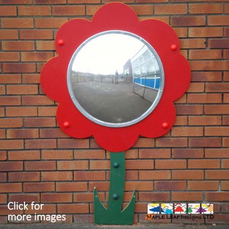 Mirrors in the playground provide children with sensory development fun! The convex mirror creates a unique reflection, allowing children to engage in visual tracking whilst making connections to the ongoings in their peripheral vision. This is a creative way to enhance perception and stimulate self-awareness. Mirrors also help to encourage imaginative and social play, as children can communicate what they are witnessing in the mirror.