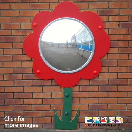 Mirrors in the playground provide children with sensory development fun! The convex mirror creates a unique reflection, allowing children to engage in visual tracking whilst making connections to the ongoings in their peripheral vision. This is a creative way to enhance perception and stimulate self-awareness. Mirrors also help to encourage imaginative and social play, as children can communicate what they are witnessing in the mirror. 