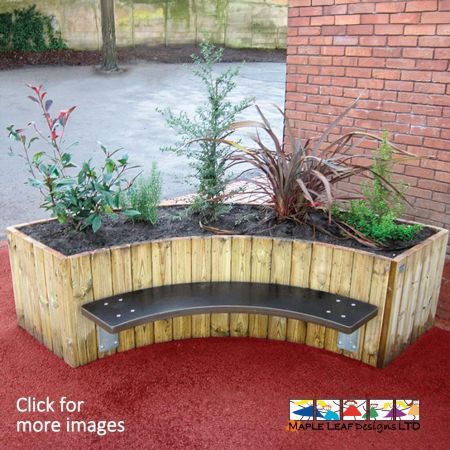 Curved Planting Beds are ideal for playgrounds that lack shape - softening boundaries and creating the appearance of additional space in the area. Manufactured out of timber and supplied with screened soil, these planters can be constructed to a height of your choosing, and we can also provide a customised planting scheme.