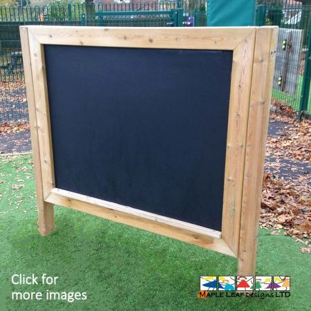 Kids love artistic play and the equipment needn’t be messy or complex! Our Small Free Standing Magnet Compatible Chalkboard is an ideal solution for utilising previously unused space, and introducing elements of mark-making to your playground. The children can role-play being a teacher, practicing the skills they’ve learned in class and relaying information to their peers. This is also a valuable medium for expressing creativity and building artistic skills, whilst improving hand-eye co-ordination.
