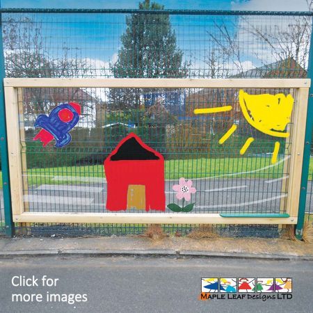 An ideal addition for an outdoor teaching area, our Free Standing Paint Panel is a great way to encourage mark making in the playground. The Paint Panel can be installed anywhere in the playground, for instance: beneath a pergola, within a shelter or adjacent to a stage. Outdoor classrooms will certainly benefit from this unit, providing children with a surface that can easily be wiped clean when water-based paints have been used. Free Standing Whiteboard Benefits Through Mark Making, children can visually represent their thoughts and ideas in a creative manner. This Panel can easily be wiped clean for new paintings, expressions of creativity and lessons when water-based paints have been used.