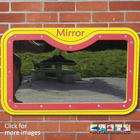 Our HDPE Paint Mirror makes a great addition to our range of Mark Making Panels and Mirrors, designed to allow children to look into it and paint what they see! As with any of our panels, they are a colourful way to brighten up unused wall-space or area in the playground. These panels can be manufactured as either wall-mounted or free-standing pieces, in a colour to suit your requirements.