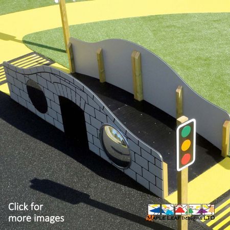 Our Inclusive Wheelchair Bridge is 3.6m long by 1.2m wide - suitable for any wheelchair user. The Bridge incorporates a bubble mirror, circular flat mirror, chalkboard and whiteboard. The bridge is often used in conjunction with Rumble Strips either side of it for added sensory play! Inclusive Wheelchair Bridge Benefits This unit is a fantastic way to encourage imaginative play within an Inclusive playground setting. Wheelchair users can easily manoeuvre across the bridge to the other side, providing sensory fun along the way. The Bridge can be customised to any size so that it is suitable for different types of wheelchair.