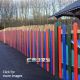 Boast creativity in the playground with Pencil Stockade Fencing. Colourful, unique and eye-catching. A great way to create boundaries in the playground.