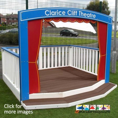 Our Play Theatre is a great way to enhance your playground both aesthetically and functionally. The Play Theatre pictured is our standard version, however we can manufacture corner Play Theatres if this is more suitable for your area. Children can engage in roleplay games and performances during breaktime, lunchtime and lessons, providing the playground with a valuable creative space for budding creatives. The overall design of the Theatre is incredibly aesthetically pleasing; we can engrave the HDPE surround to depict your school name, and/or logo. This will certainly create an eye-catching focal point in the playground! Imaginative play and creativity can be promoted with the use of the this Play Theatre, acting as a dedicated space for performances, musicals, dance routines and shows.