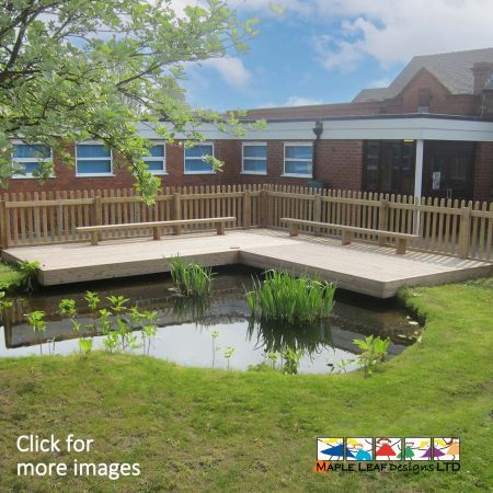 Encourage wildlife in the playground with a Pond Dipping Area - a perfect addition to any playground, especially those with Natural Play areas. Children can identify new species and keep a record of their findings, noting down the new and old visitors as the weeks pass by. Science lessons can be brought outside and an element of play can be injected into the curriculum with a Pond Dipping Area. Combined with Seating, this area can also act as a tranquil space children to enjoy during breaktimes and lunchtime.