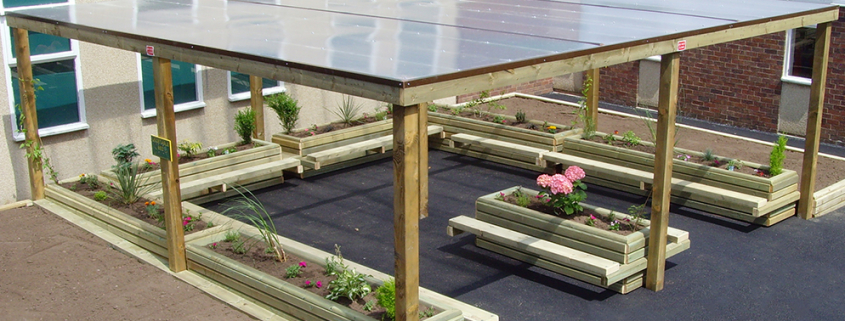 Timber Pergola with Polycarbonate Roof - 1 - 1024 x 1024