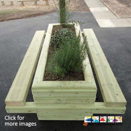 Planters provide children with the opportunity to learn about science and nature in a hands-on way. They will learn how to carefully separate seedlings, dig holes in the soil to plant them, nurture them and watch them grow. This will define their overall motor skills and increase their interest in biology. Our Rectangular Planter with Bench provides children with a place to perch while they admire their plants.