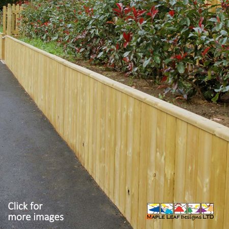 Timber Stockade Fencing is available in heights up to 1.5m, with natural, stained or painted finishes. Stockade can be installed to follow complex and detailed routes; this provides you with a natural appearing retaining wall for banks and split level playgrounds, but acts also as a barrier/fence. Stockade can also be used to create exciting play mazes and zones within Natural Play areas. 