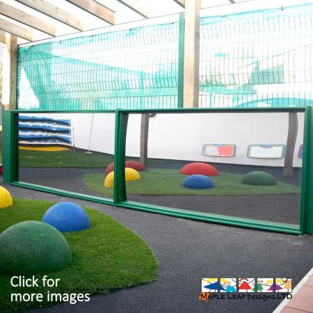 Our Wavey Mirror is a fantastic learning tool in a sensory environment. The distorted reflection cast in the Wavey Mirror will allow the children to see themselves in a new, unusual manner! Moving their bodies to make fun and interesting shapes in the mirror, our Wavey Mirror provides play value for all ages. This item will help to open up smaller spaces, and provide children with engaging fun.