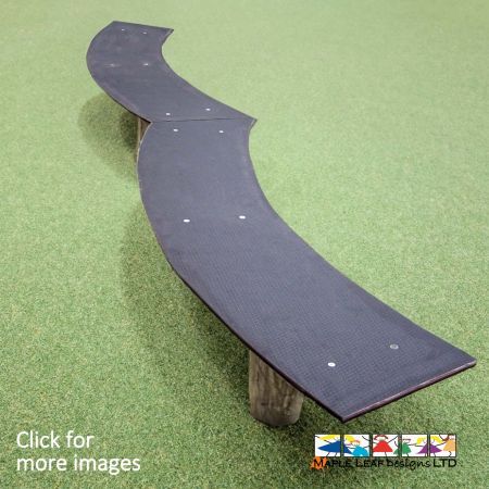 Friendship bench. Easily adapted by adding more benches to improve seating in the playground. Social seating. Easily to clean and incredibly durable. Hexadeck tops.