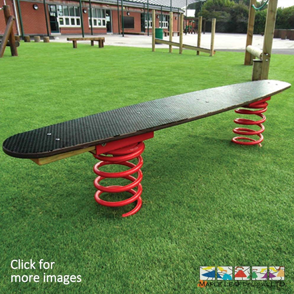 Bouncing Spring Platform Spring Balance Beam by Maple Leaf Designs. The One-Stop Playground ...