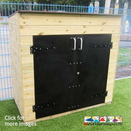 Toy Storage Bunker with Hexadeck doors and two internal shelves