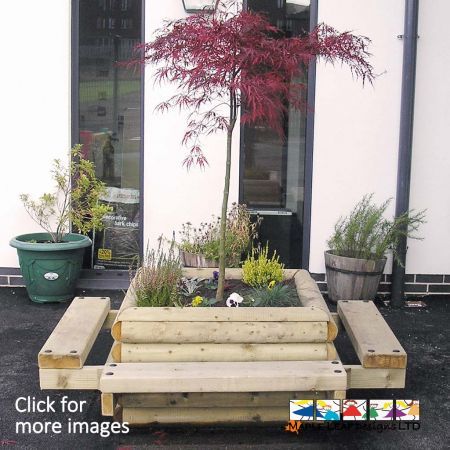 Tree Seat Planter. Ideal to create a natural seating area within the playground. Herbs, Flowers, Gardening, Growing. Enhances tranquillity in the playground and creates a more visually appealing aesthetic.