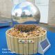The Stainless Steel Sphere Water Feature consists of a 0.75m wide stainless steel sphere with reservoir base 0.95m surrounded by cobbles. This water feature is powered by solar energy. Not only is this Water Feature an eye-catching focal point within the playground, it is also suitable for Natural Play areas, as well as Sand and Water Play areas. The Benefits of a Water Feature Introduce children to a new texture with the Steel Sphere Water Feature, a sensation that is both rewarding and stimulating through touch. The solar powered water pump allows water to trickle over the surface of the sphere, which children can then touch and play with.