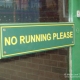 No Running School Sign