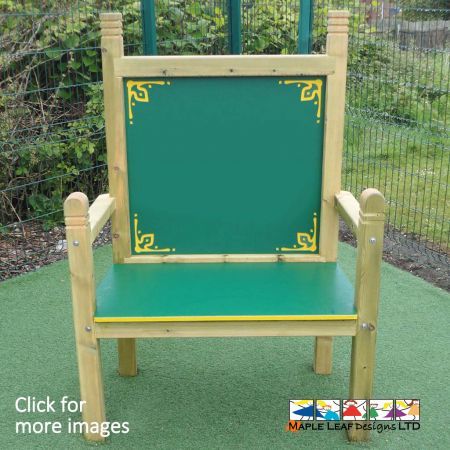 Large Storytelling Throne, HDPE, Timber Frame, Custom Engraving, Ideal for Imaginative Play, Reading, Cognitive Function