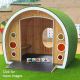 Much like our standard Hobbit House, our Inclusive Hobbit House is constructed from timber and highly durable plastics, ensuring hours of endless fun for years to come! Due to the wide entrance and handy ramp, this item is accessible for children with both manual and motorised wheelchairs. One internal side has a timber bench seat, the other has room for wheelchair parking - allowing children of mixed abilities to enjoy the den together.  The rear side is fitted with a large, clear, polycarbonate window for observation fun. The front walls have built-in colourful porthole windows.  Around the outside, the Inclusive Hobbit House is covered in Artificial Grass. This provides  children with an interesting tactile finish to encourage sensory play! Why choose the Inclusive Hobbit House? Our Inclusive Hobbit House has been designed specifically to encourage children of mixed abilities to play together. Whether it is installed within a school or public space, children will find enjoyment from imaginative play stimulated by the den design.  Inside of the Inclusive Hobbit House, there is space for everyone. This offers children a sense of participation and acceptance, raising the level of interaction in the playground and promoting social-emotional, sensory and cognitive skills. 