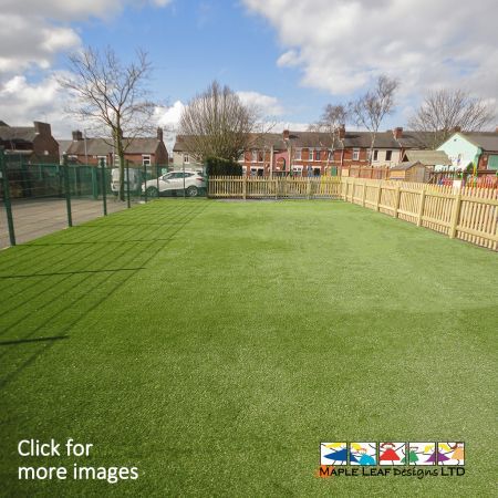 An Artificial Grass Ball Court is the ideal solution to your all-weather sporting needs. The surface emulates real grass underfoot, without the tiring maintenance! Unlike natural grass, this pitch can be used all year round, come rain or shine. Optional markings created with coloured artificial grass can also be added to the court; unlike spray markings, you'll never need to worry about re-painting them. The surrounding fence can made to various heights and fitted with lockable gates, or a staggered entrance. You also have the option of fitting MUGA Goals and Basketball Nets if required.