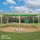 The Forest Classroom Green Mesh Pergola is both a functional and educational area, ideal for Forest School settings and Natural Play areas. Forest Classrooms are incredibly useful: they are an essential structure for educating children about the great outdoors - as well as acting as an alternative teaching environment. This pergola provides shade during sunny spells, and shelter during light rain. Within this space, children can take a hands-on approach to learning outdoors. This will help to boost their confidence in natural environments, whilst promoting a more holistic approach to teaching outdoor skills, crafts and lessons about nature.