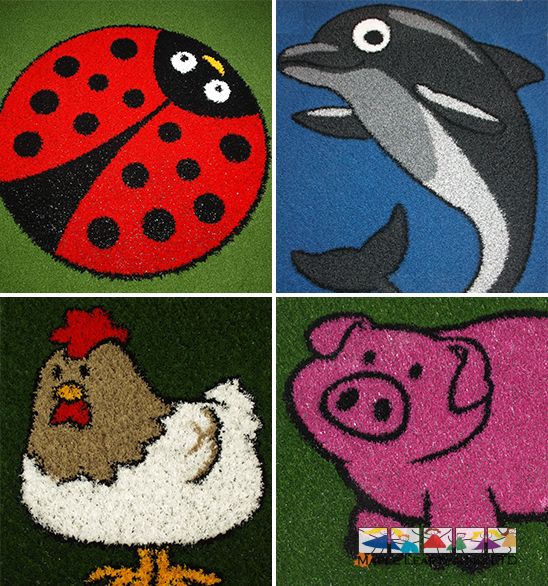 Artificial Grass Animals by Maple Leaf Designs. The One-Stop Playground  Development Specialists