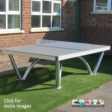 Bring games that are typically played in the sports hall, into the great outdoors. Children will love playing Table Tennis in both PE lessons and breaktimes. This game promotes sharing and allows for teambuilding activities, as multiple children can stand on either side of the table to play the opponents. This table can be installed fixed to the existing surfacing, or as a free-standing item. You will then be able to relocate the Table as and when necessary.