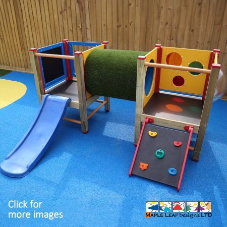 The Maxi Acorn Play Tower is entirely interchangeable and can be configured to suit your requirements. This movable Play Tower can be used indoors and outdoors, thanks to it not being a fixed item. Play Towers promote activity and help children to hone in their balance and agility, whilst enhancing imaginative play. They are also a fantastic way to encourage teambuilding during play time. The Maxi Acorn Play Tower can be used by multiple children at one time, boasting ample play value with the various features on each tower. This item will certainly help children to develop fundamental skills whilst learning how to share and play with one another.  We also supply the Jumbo Acorn Play Tower. 