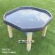The Timber Frame Tuff Table is manufactured with a timber frame and HDPE supports. The supports are available in a variety of colours to suit your environment, whether it is within a Sand & Water Play area, or a Natural Play area. The Timber Frame Tuff Table is easily portable, and can be relocated to different areas within the playground. This piece of equipment can also be used inside, as and when necessary - ideal for a whole host of learning opportunities!  The Timber Frame Tuff Table is robust, whether it is being used for outdoor/indoor education. A variety of materials can be played with and explored on this surface, such as water, sand and mud. It can also act as a handy storage piece when it is not in use. 