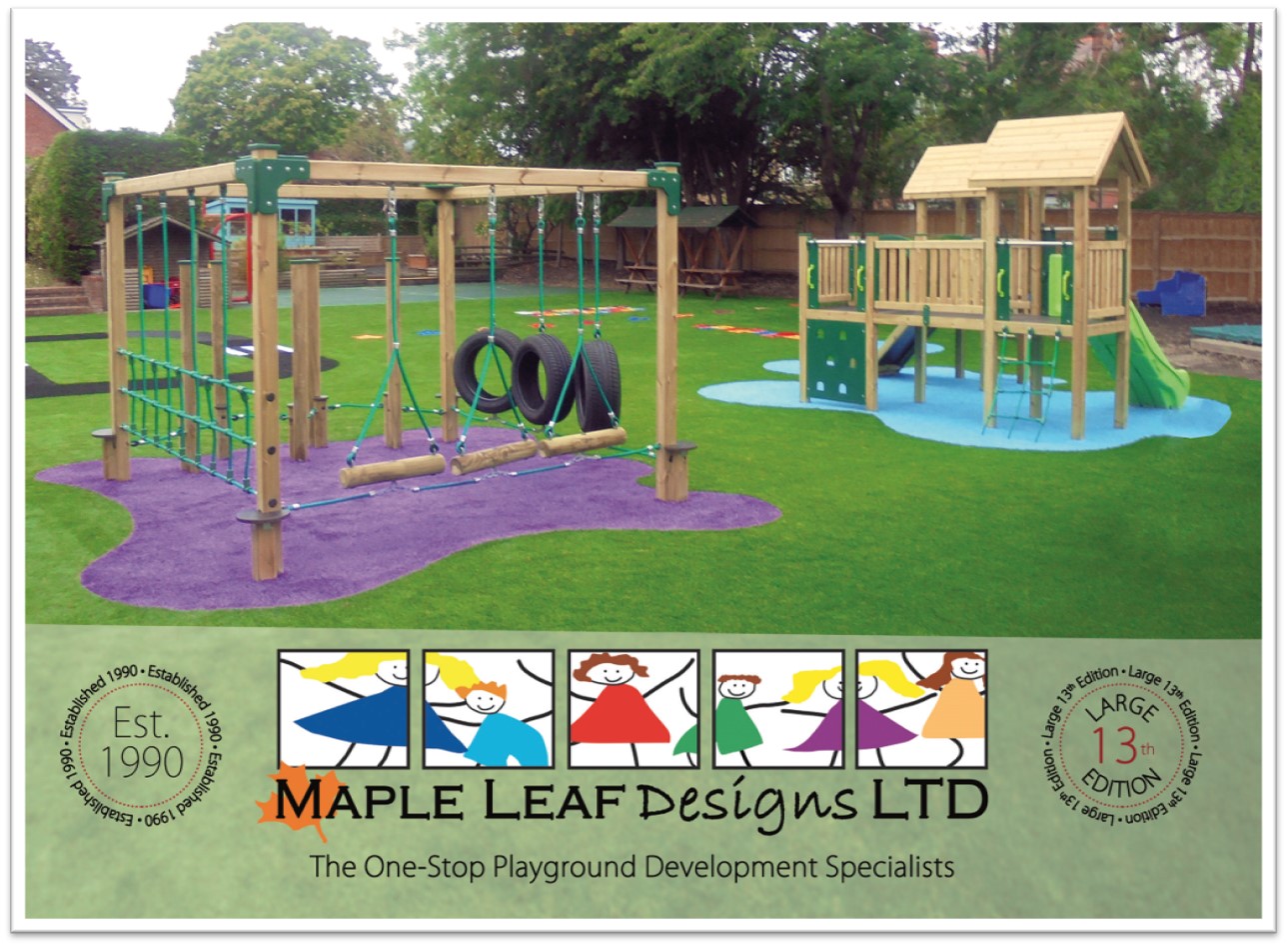 Get our latest playground equipment catalogue from Maple Leaf Designs
