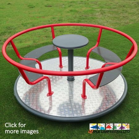 Children have gravitated to Roundabouts for years! This traditional piece of equipment is a fantastic addition to any public play space or school. To remain stationary as the unit spins, this carousel features a curved bench for users to perch on.