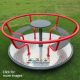 Children have gravitated to Roundabouts for years! This traditional piece of equipment is a fantastic addition to any public play space or school. To remain stationary as the unit spins, this carousel features a curved bench for users to perch on. 