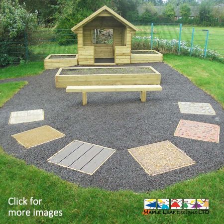 The Sensory Pathway is an eye-catching and unique addition to any playground. This alternative route through various areas of the playground will help children to discover new textures, as they are able to feel each individual tile with their hands and feet, as well as the different sensations as wheelchair users pass over them.  The Benefits of a Sensory Pathway Our Sensory Pathway can be enjoyed by children with a range of abilities, including wheelchair users. This path engages the senses and enhances play value with tactile stimulus. Children can get from A to B with the guidance of Sensory Pathing, providing their cognitive function with a safe and peaceful environment to grow in. The Sensory Pathway helps children to incorporate physical activity into daily routine whilst stimulating their senses, developing motor skills, balance, spatial awareness and co-ordination.