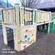 Whilst climbing the play tower and traversing across the various panels, children will be encouraged to climb, jump and crouch as they navigate through the various physical challenges. Children will be excited to get outside and play on this tower during lunchtime and breaktime, increasing their physical development, increasing social skills and encouraging cognitive development.