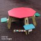 Encourage socialisation, team building activities and communication with the Sproston Four Seat Table. Timber and HDPE. Various colours available. Suitable for all playgrounds.