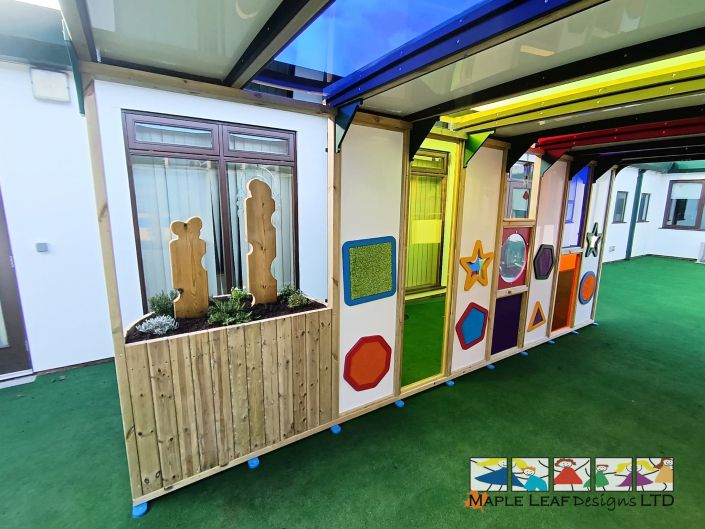Sensory Playground Pergola installed to a school playground in Lincolnshire Sensory Playground Pergola installed to a school playground in Lincolnshire