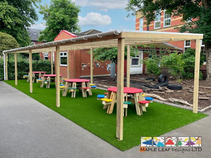 Polcarbonate Shelter with Eight Seat Sproston Seats – Cavendish 06-24 (1)