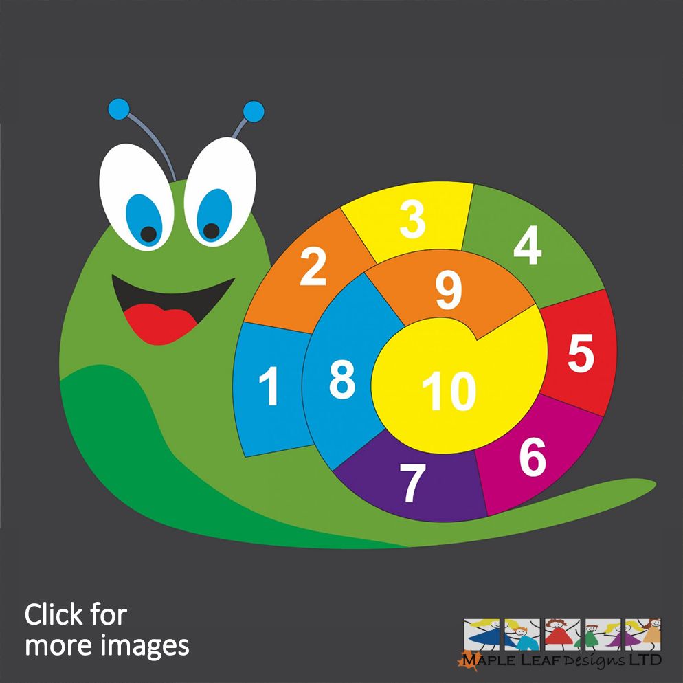 Number Shape Snail 1-10 Solid Counting Snail by Maple Leaf Designs. The One-Stop ...
