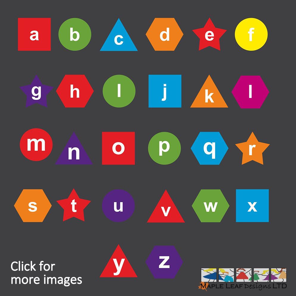 Solid Alphabet Shapes by Maple Leaf Designs. The One-Stop Playground ...