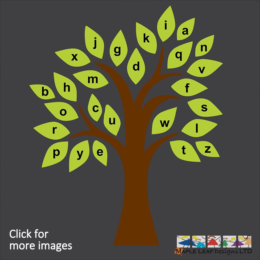 Letter A Tree Design Alphabet Tree by Maple Leaf Designs. The One-Stop Playground ...