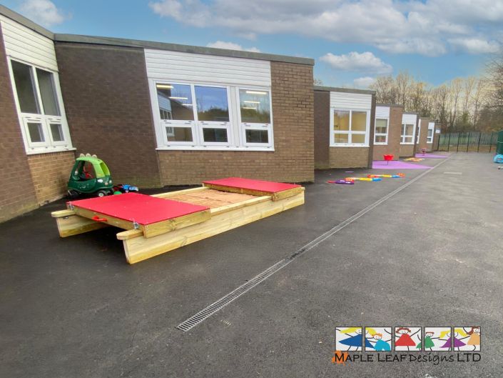 Standard Sandpit – Red HDPE – 3 – Brookfields Hallwood Park Dec 2024