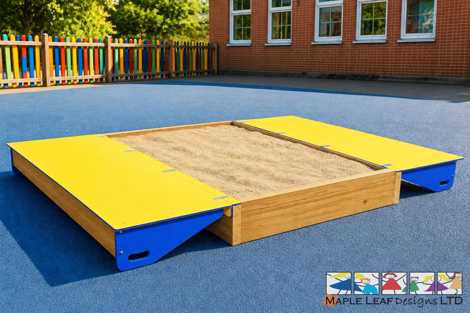 Covered Sandpit with HDPE Folding Lids